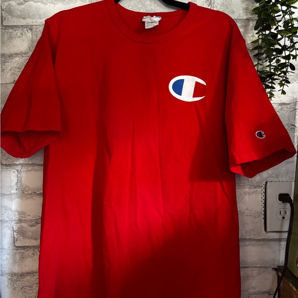 Vintage 90s Y2K Champion Classic Red Tee